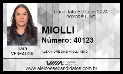 Candidato MIOLLI 2024 - POXORÉU - Eleições