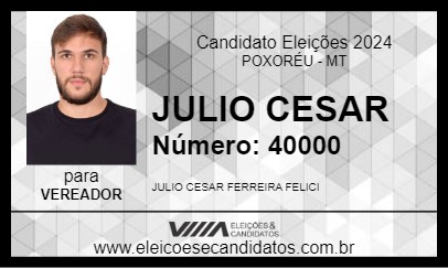 Candidato JULIO CESAR 2024 - POXORÉU - Eleições