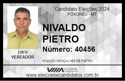 Candidato NIVALDO PIETRO 2024 - POXORÉU - Eleições