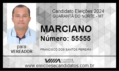 Candidato MARCIANO 2024 - GUARANTÃ DO NORTE - Eleições