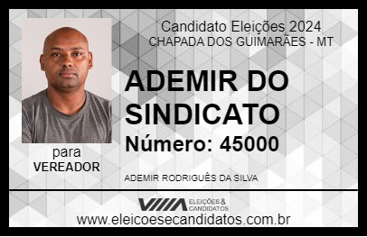 Candidato ADEMIR DO SINDICATO 2024 - CHAPADA DOS GUIMARÃES - Eleições