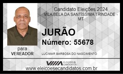 Candidato JURÃO 2024 - VILA BELA DA SANTÍSSIMA TRINDADE - Eleições