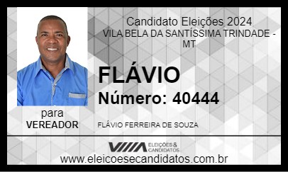 Candidato FLÁVIO 2024 - VILA BELA DA SANTÍSSIMA TRINDADE - Eleições