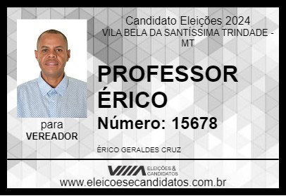 Candidato PROFESSOR ÉRICO 2024 - VILA BELA DA SANTÍSSIMA TRINDADE - Eleições