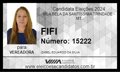 Candidato FIFI 2024 - VILA BELA DA SANTÍSSIMA TRINDADE - Eleições