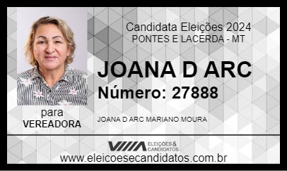 Candidato JOANA D ARC 2024 - PONTES E LACERDA - Eleições