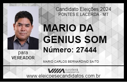 Candidato MARIO DA GENIUS SOM 2024 - PONTES E LACERDA - Eleições