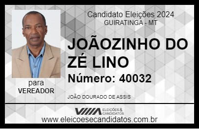 Candidato JOÃOZINHO DO ZÉ LINO 2024 - GUIRATINGA - Eleições