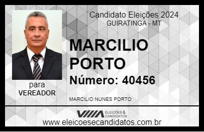 Candidato MARCILIO PORTO 2024 - GUIRATINGA - Eleições