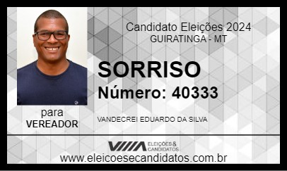 Candidato SORRISO 2024 - GUIRATINGA - Eleições