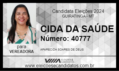 Candidato CIDA DA SAÚDE 2024 - GUIRATINGA - Eleições