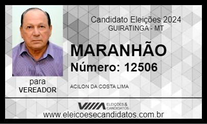 Candidato MARANHÃO 2024 - GUIRATINGA - Eleições