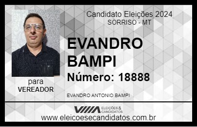 Candidato EVANDRO BAMPI 2024 - SORRISO - Eleições