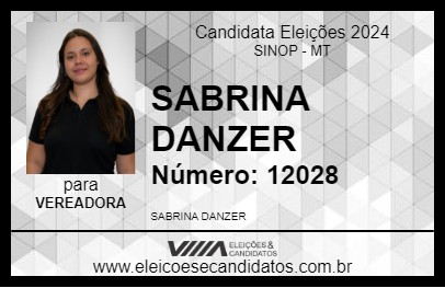 Candidato SABRINA DANZER 2024 - SINOP - Eleições