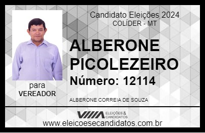 Candidato ALBERONE PICOLEZEIRO 2024 - COLÍDER - Eleições