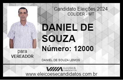 Candidato DANIEL DE SOUZA 2024 - COLÍDER - Eleições