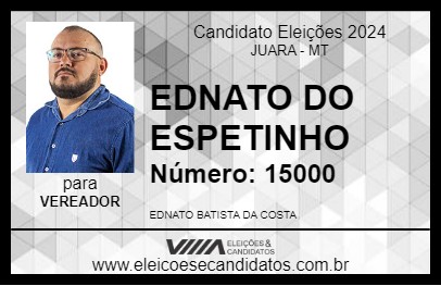 Candidato EDNATO DO ESPETINHO 2024 - JUARA - Eleições