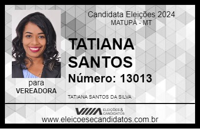 Candidato TATIANA SANTOS 2024 - MATUPÁ - Eleições