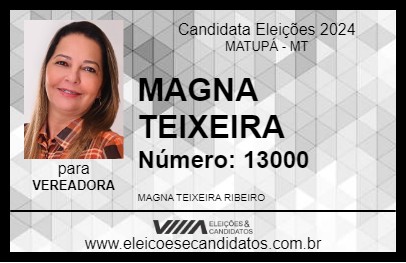 Candidato MAGNA TEIXEIRA 2024 - MATUPÁ - Eleições