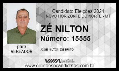 Candidato ZÉ NILTON 2024 - NOVO HORIZONTE DO NORTE - Eleições