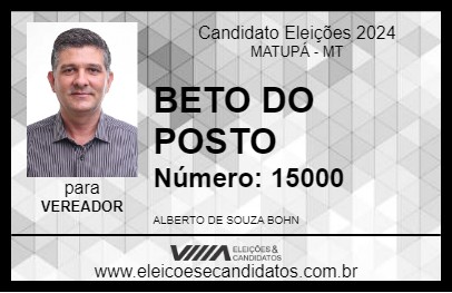 Candidato BETO DO POSTO 2024 - MATUPÁ - Eleições