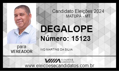 Candidato DEGALOPE 2024 - MATUPÁ - Eleições