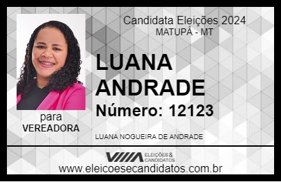 Candidato LUANA ANDRADE 2024 - MATUPÁ - Eleições