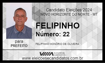 Candidato FELIPINHO 2024 - NOVO HORIZONTE DO NORTE - Eleições