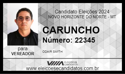 Candidato CARUNCHO 2024 - NOVO HORIZONTE DO NORTE - Eleições