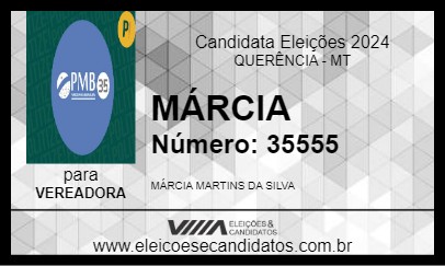 Candidato MÁRCIA 2024 - QUERÊNCIA - Eleições