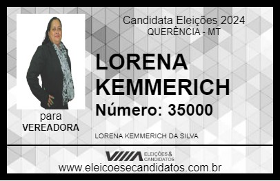 Candidato LORENA KEMMERICH 2024 - QUERÊNCIA - Eleições