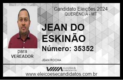 Candidato JEAN DO ESKINÃO 2024 - QUERÊNCIA - Eleições