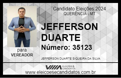 Candidato JEFFERSON DUARTE 2024 - QUERÊNCIA - Eleições