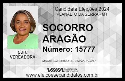 Candidato SOCORRO ARAGÃO 2024 - PLANALTO DA SERRA - Eleições