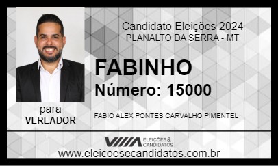 Candidato FABINHO 2024 - PLANALTO DA SERRA - Eleições