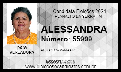 Candidato ALESSANDRA 2024 - PLANALTO DA SERRA - Eleições