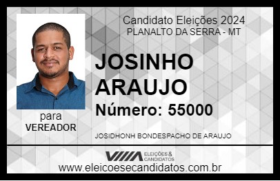 Candidato JOSINHO ARAUJO 2024 - PLANALTO DA SERRA - Eleições