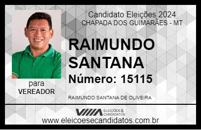 Candidato RAIMUNDO SANTANA 2024 - CHAPADA DOS GUIMARÃES - Eleições