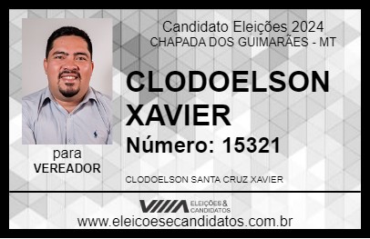 Candidato CLODOELSON XAVIER 2024 - CHAPADA DOS GUIMARÃES - Eleições