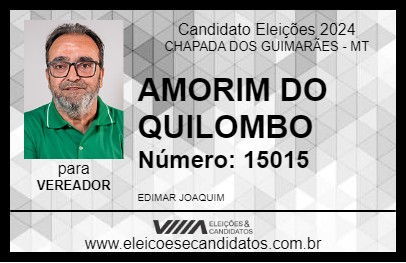 Candidato AMORIM DO QUILOMBO 2024 - CHAPADA DOS GUIMARÃES - Eleições