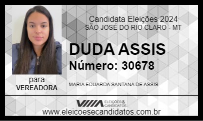 Candidato DUDA ASSIS 2024 - SÃO JOSÉ DO RIO CLARO - Eleições