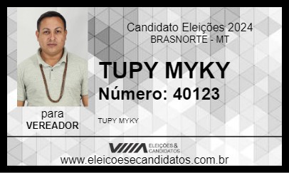 Candidato TUPY MYKY 2024 - BRASNORTE - Eleições