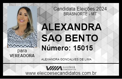 Candidato ALEXANDRA SAO BENTO 2024 - BRASNORTE - Eleições