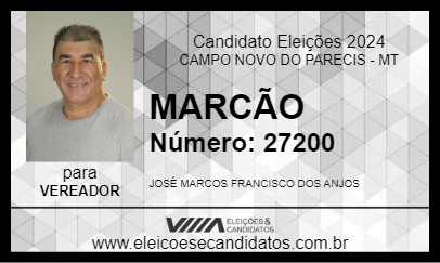 Candidato MARCÃO 2024 - CAMPO NOVO DO PARECIS - Eleições