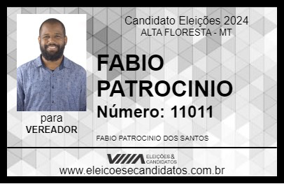 Candidato FABIO PATROCINIO 2024 - ALTA FLORESTA - Eleições