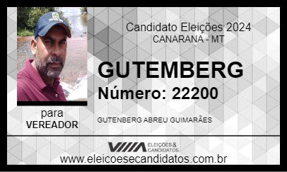 Candidato GUTEMBERG 2024 - CANARANA - Eleições