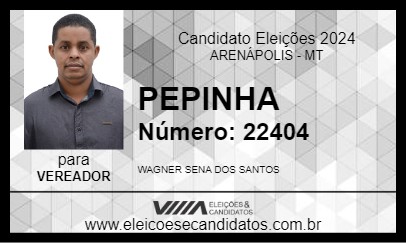 Candidato PEPINHA 2024 - ARENÁPOLIS - Eleições