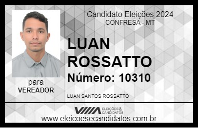 Candidato LUAN ROSSATTO 2024 - CONFRESA - Eleições