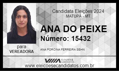 Candidato ANA DO PEIXE 2024 - MATUPÁ - Eleições