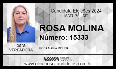 Candidato ROSA MOLINA 2024 - MATUPÁ - Eleições